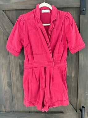 Pants Store Short Sleeve Pink Romper Jumpsuit